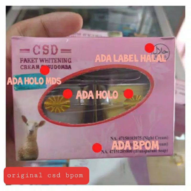 Cream  Susu Domba Ori hologram MDS Biru