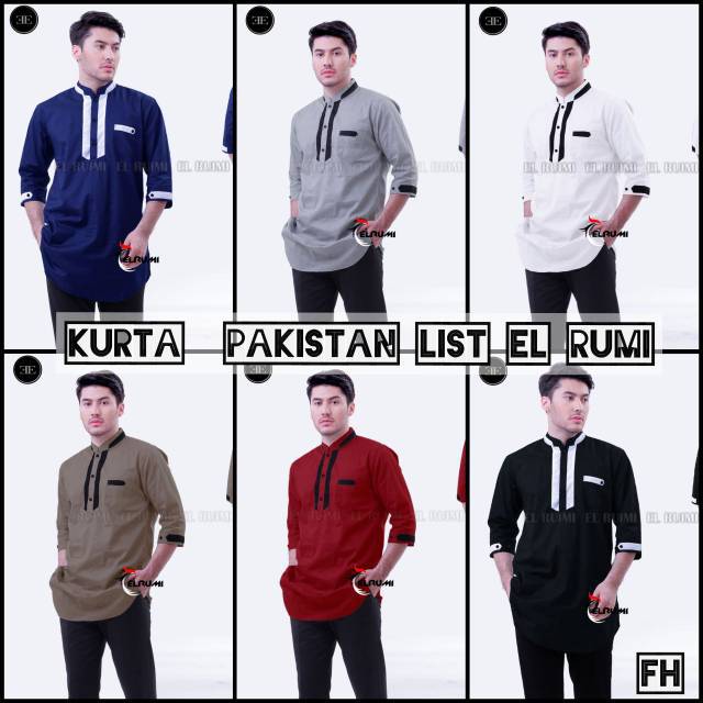 BAJU KOKO BORDIR LENGAN PENDEK/BAJU MUSLIM DEWASA