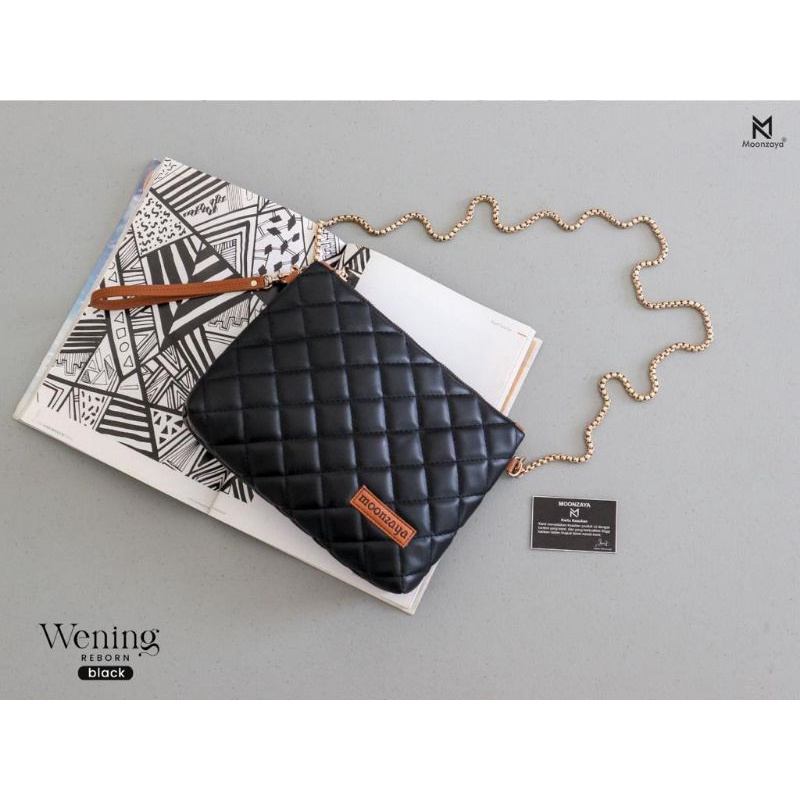 Tas Clutch Wening Reborn & tali rantai Moonzaya