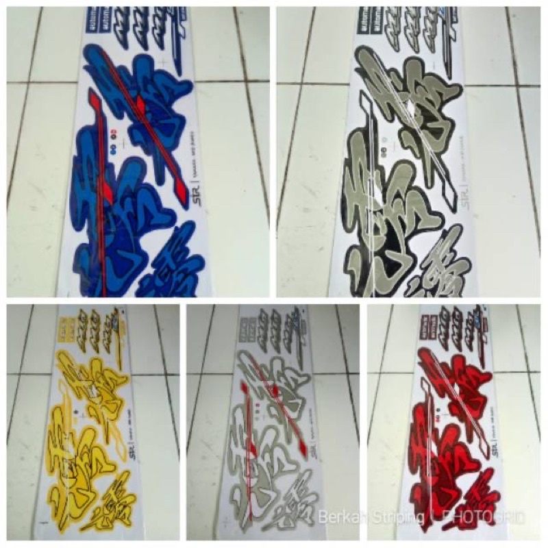 (COD)Striping Stiker Variasi Thailand Motor Yamaha Mio Sporty - Mio Kanji