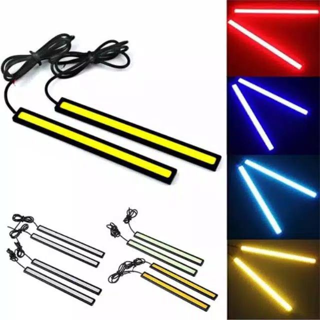 Lampu DRL LED COB Plasma 17cm Murah Berkualitas 24chip 17 cm / Lampu DRL LED Plasma 17 CM COB Strip 