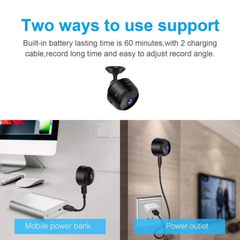 CCTV A9 Batere Wireless Spycam Mini HD 1080P-3