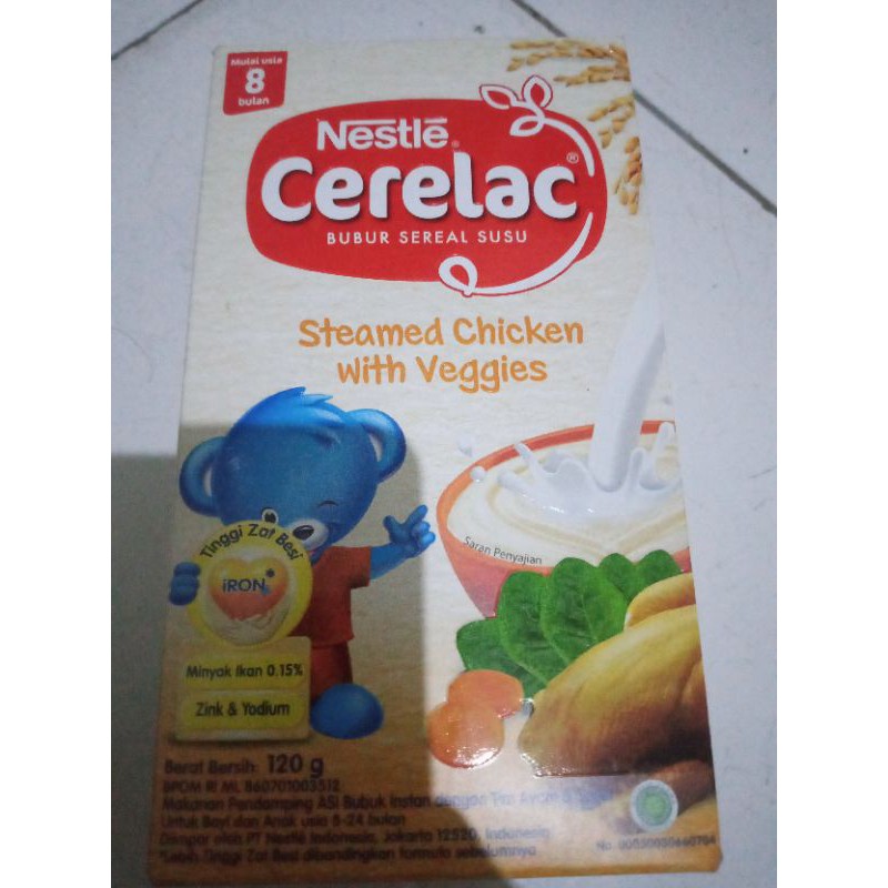 cerelac 8bulan steamed chicken with veggies