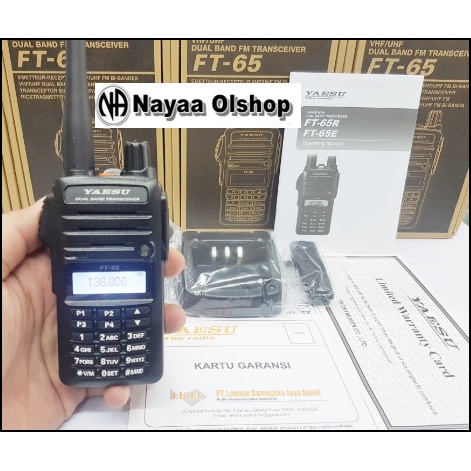 HT YAESU FT 65 FT65 FT-65 DUALBAND ORIGINAL GARANSI RESMI MURAH
