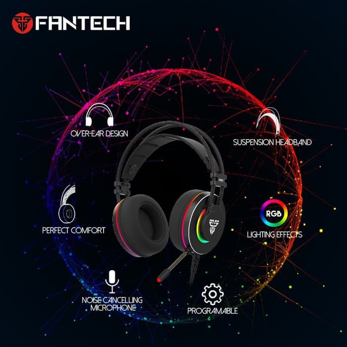 Headset Head set Earphone Headphone Game Gaming Gamers Fantech HG 23 HG-23 HG23 OCTANE 7.1 PC Laptop