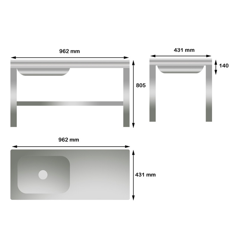 Westafel Stainless Steel Kaki MrDapur MW 97