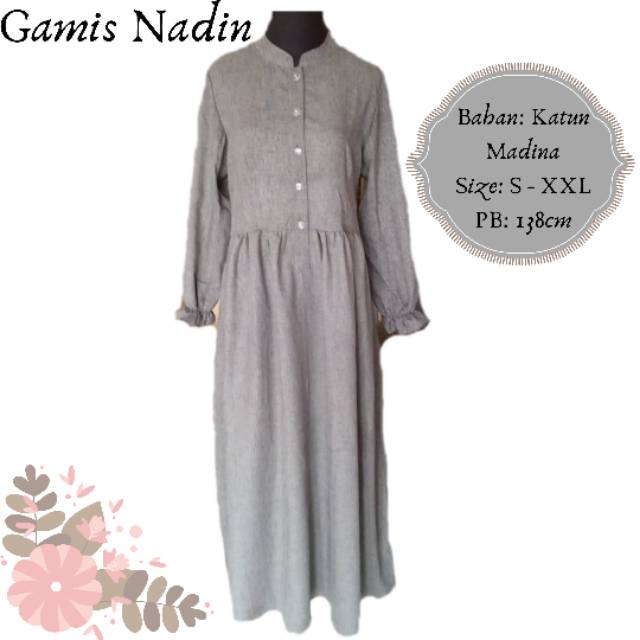 Gamis Nadin / Gamis Syar'i Nadin / Gamis Katun Madinah