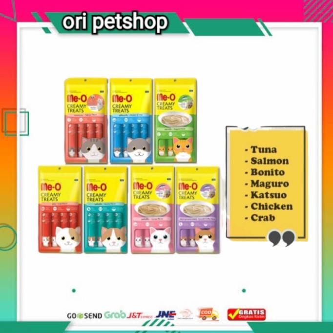 

(1Dus=Isi 12Pack) Snack Kucing Meo Creamy Treats - Rasa Salmon Flavor