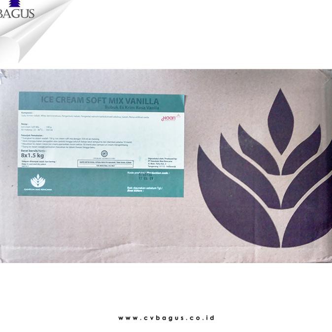 

31.87-Kue- Ice Cream Soft Mix Vanilla 1.5Kg -Terlengkap-Termurah-Dijamin.