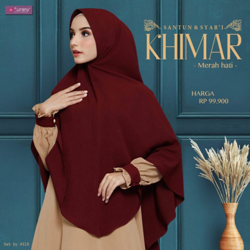 KHIMAR ORIGINAL AURANY BAHAN LAZARA HALUS, TEBAL & JATUH / KHIMAR CANTIK / KHIMAR PAD / KHIMAR SYARI