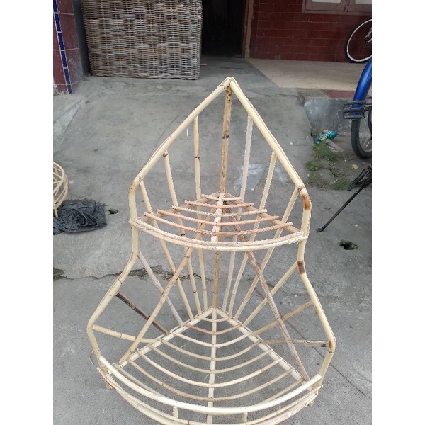 Tempat Parcel Lebaran dari rotan 2 tingkat