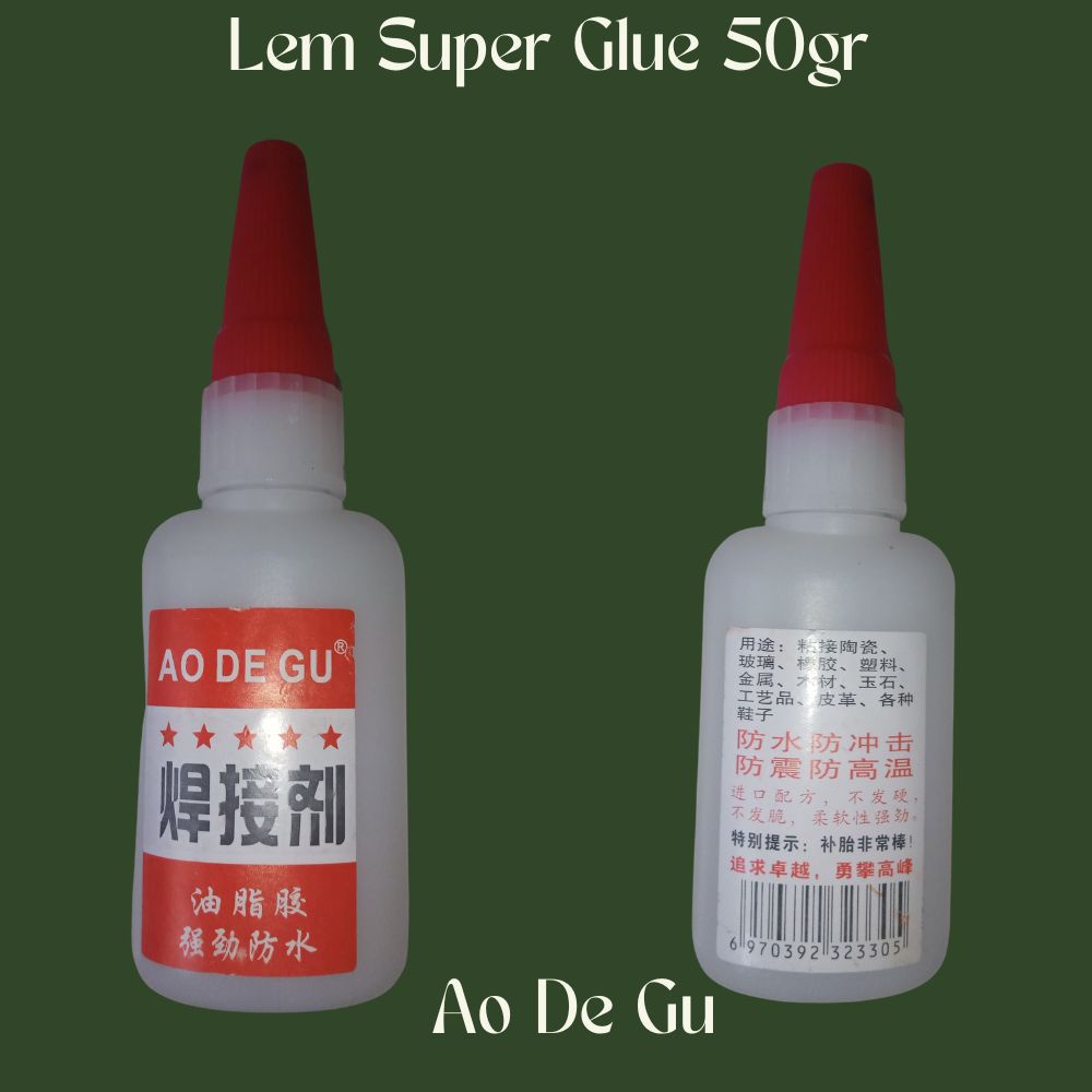Lem Super Glue 50gr Ao De Gu- Lem Super Perekat Kuat - Lem Korea Glue - Lem Sepatu - Lem Jin
