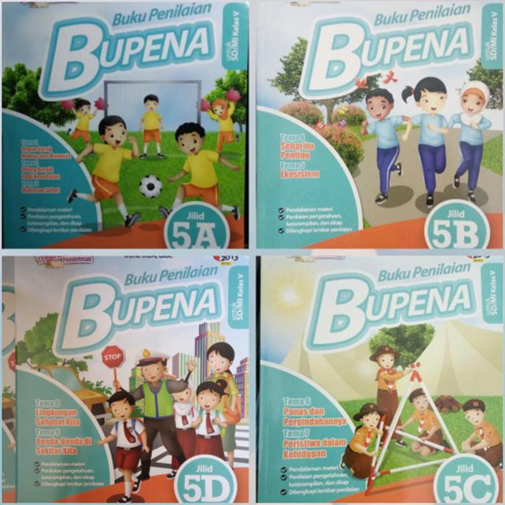Bupena 5a 5b 5c 5d Revisi 2018 Erlangga Buku Soal Tematik Kelas 5 Sd Shopee Indonesia