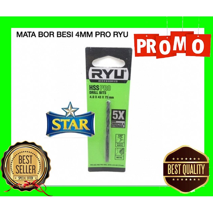 Mata bor besi 4 mm hss cobalt mesin bor