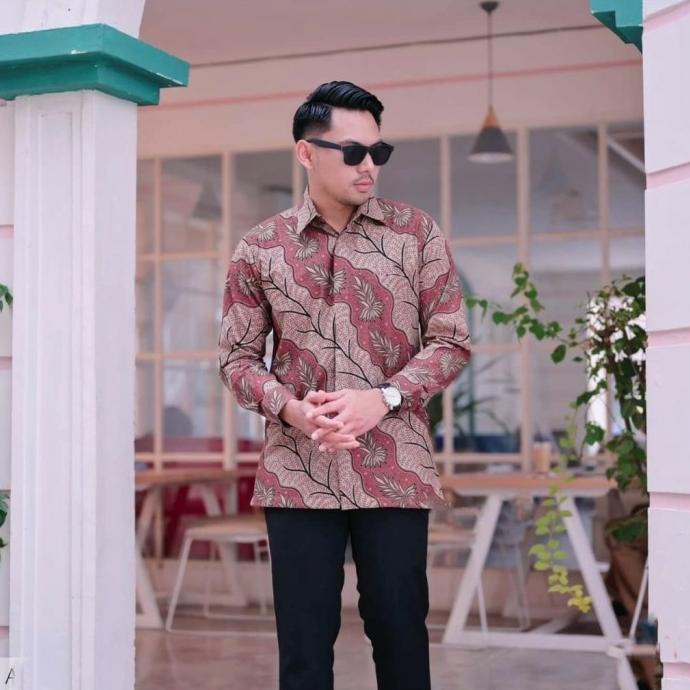 FL880 KEMEJA BATIK PRIA LENGAN PANJANG KATUN BATURADEN DFHG966415