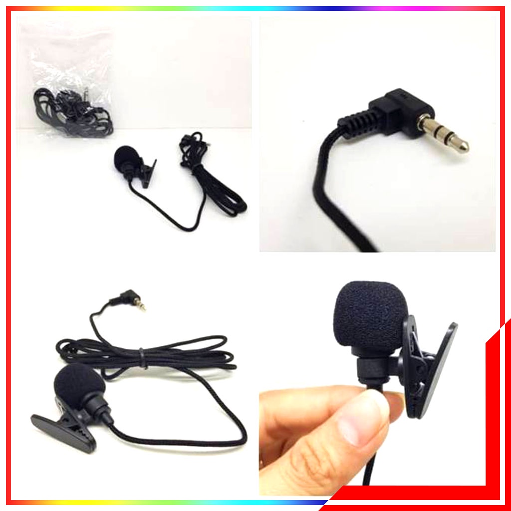 Clip On Mic Microphone 3.5mm Mic Youtuber - Microphone Clip On Baju Mik Tempel Baju Jepit Mikropon Jack 3.5 mm