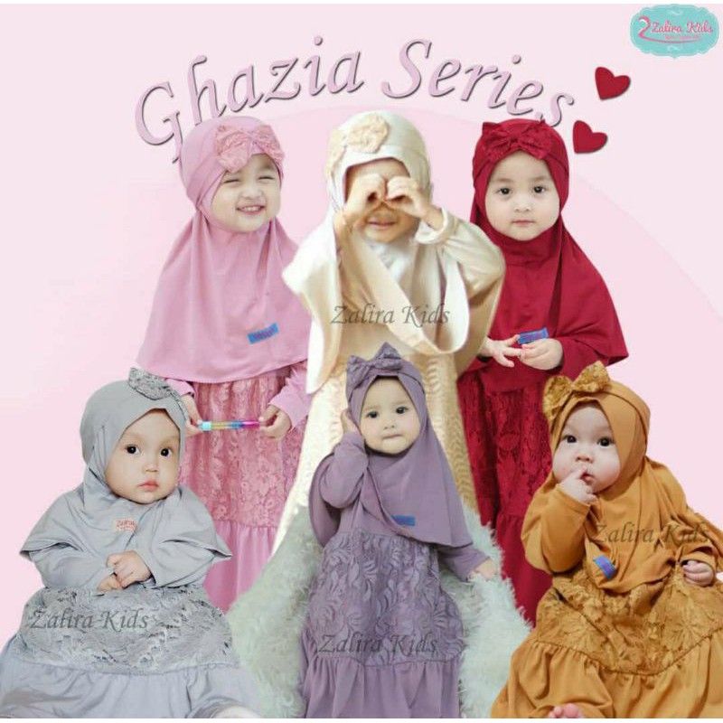 Ghazia series | Busana muslim anak perempuan | gamis anak lucu | Zalira Kids 0 bulan - 8 thun
