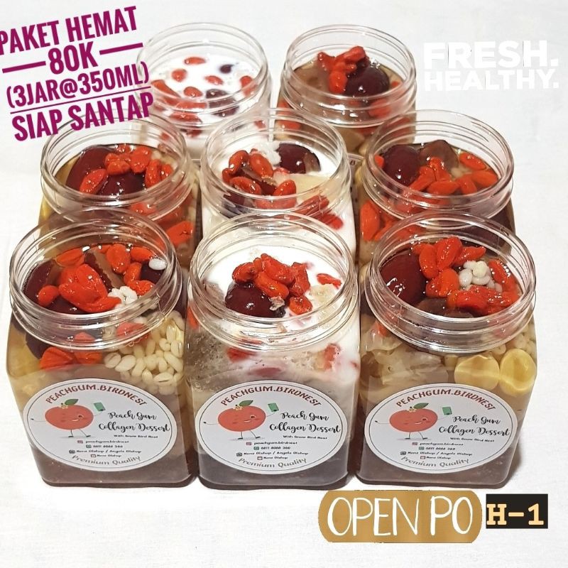 

PEACHGUM Collagen Dessert MATANG[Wil Jakarta]|Paket HEMAT [3 JAR×350ml]2ORIGINAL+1CREAMY|WAJIB GOJEK/GRAB