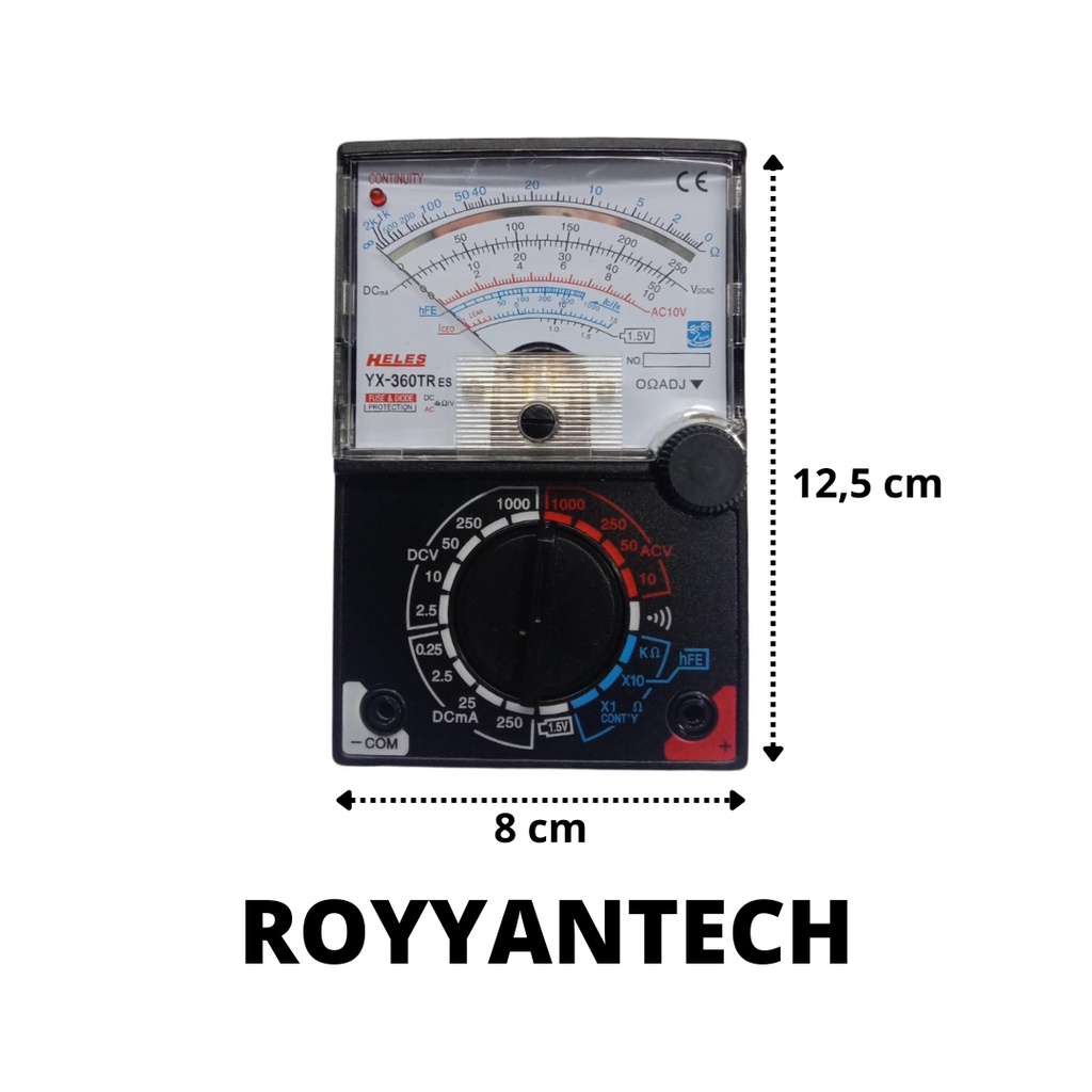 MULTIMETER HELES YX 360 TRES AVOMETER MULTITESTER YX-360 TRES HELES