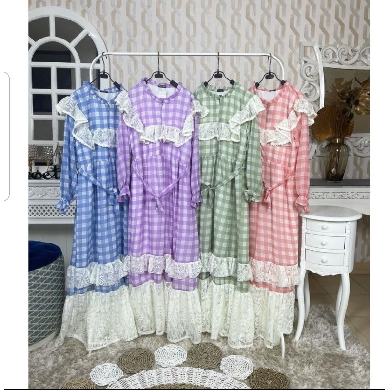 GAMIS 874 MEIJIEWANG KOTAK - LILAC