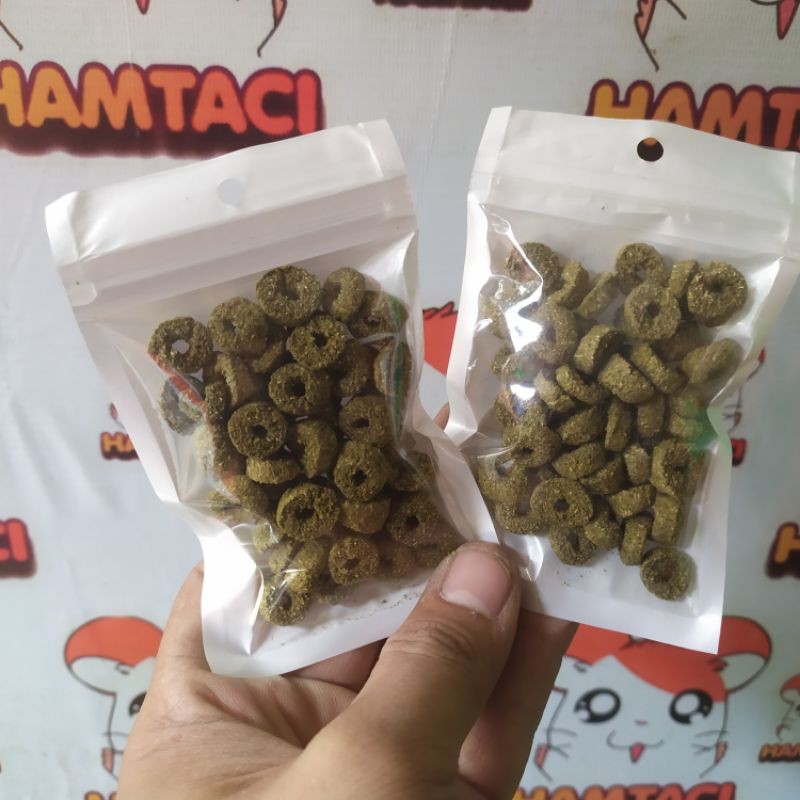 TIMOTHY HAY LOOP EXTRA FIBER 15GR FOR HAMSTER/GERBIL/MICE/SMALLPETS BY HAMTACI