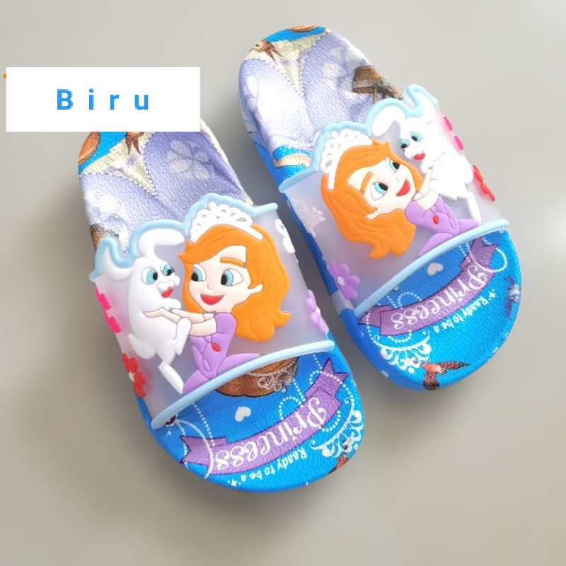 Sandal Slide Anak Perempuan Import Motif Sofia Motif Princes