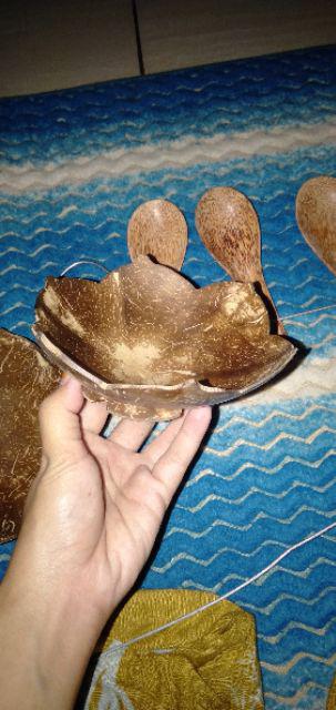 Mangkok Batok Ceper Mangkok Batok Kelapa Lepek Bunga Mangkok Batok Natural Unik