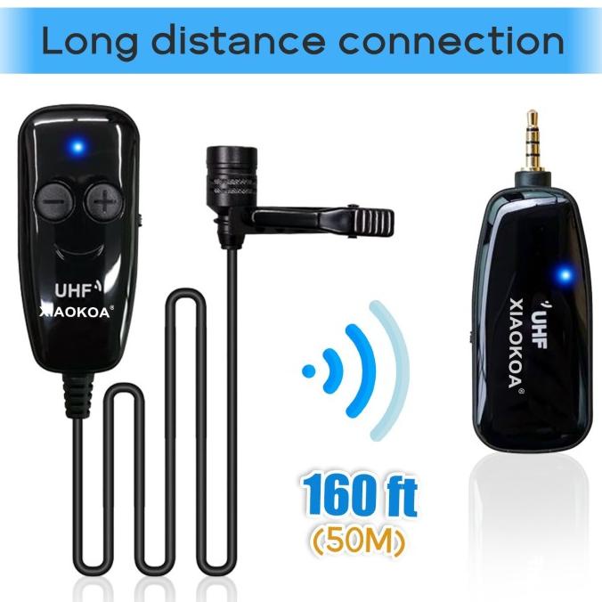 Microphone Mic Clip On Wireless 2.4G Prank Vlog Untuk Smartphone Hp
