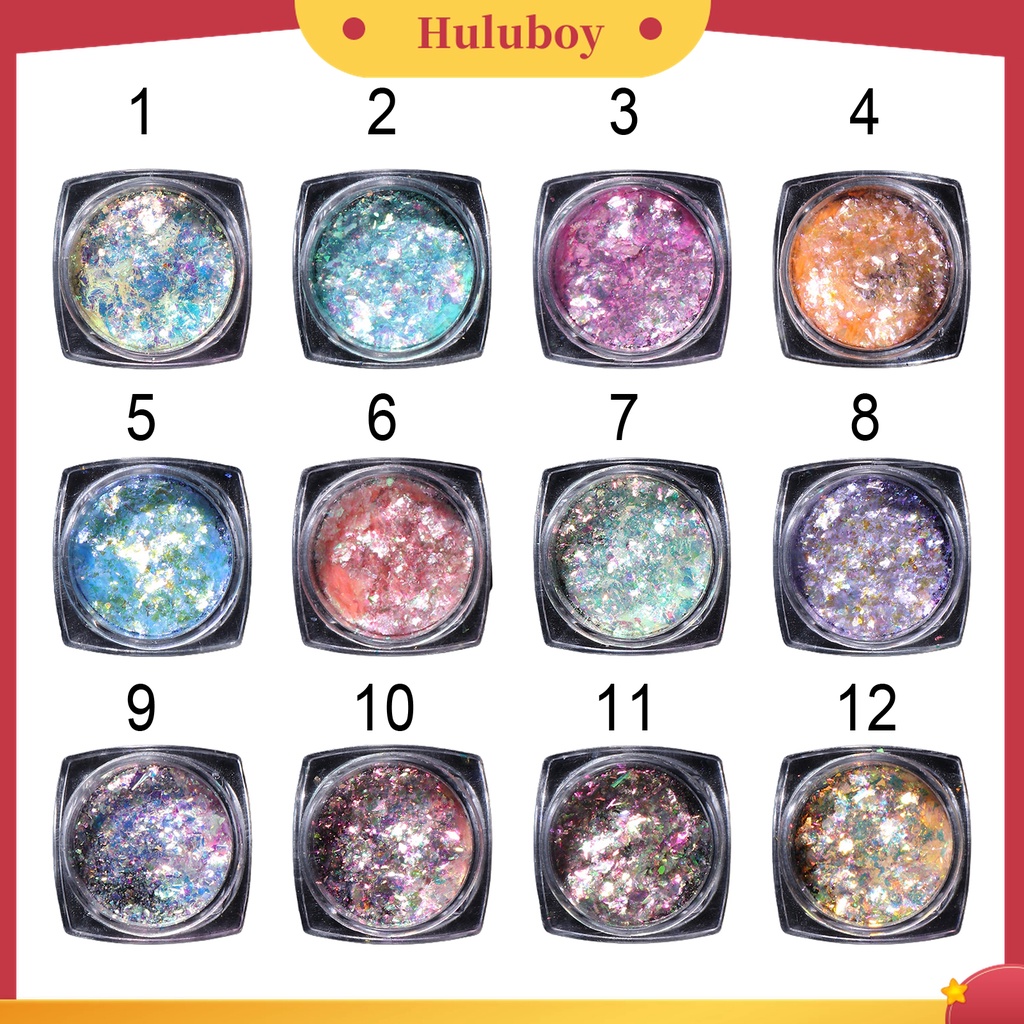 Huluboy Huluboy♡ 1 Botol Payet Glitter Berkilau Untuk Dekorasi Nail Art