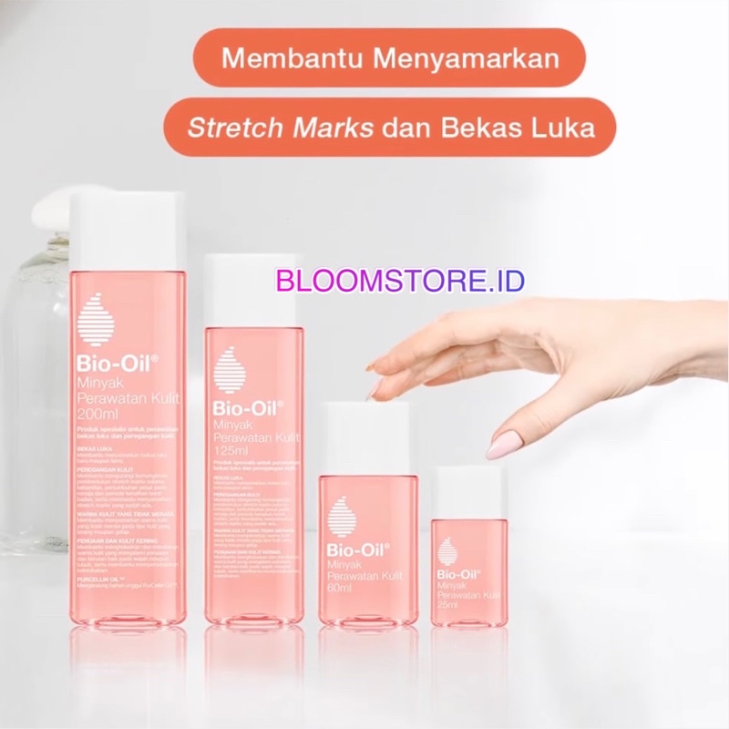 BPOM Bio Oil Penghilang Bekas Luka ANTI SCAR &amp; Stretchmark Selulit Jerawat BIOOIL 60 25 125 ml 25ml 60ml 125ml