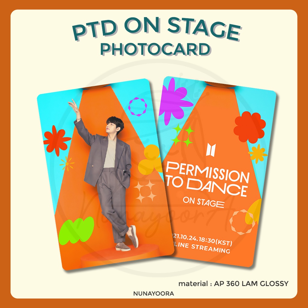 BTS PERMISSION TO DANCE ON STAGE PHOTOCARD