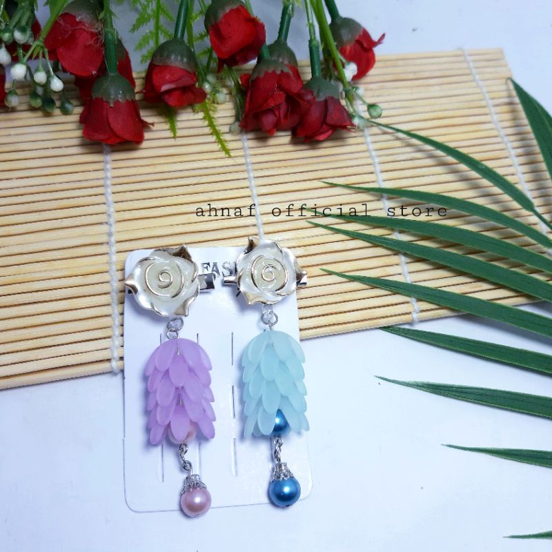 Ahnaf Bros Dagu Simple / Bros Juntai Elegan / Bros Simple Warna Soft Warna Pastel