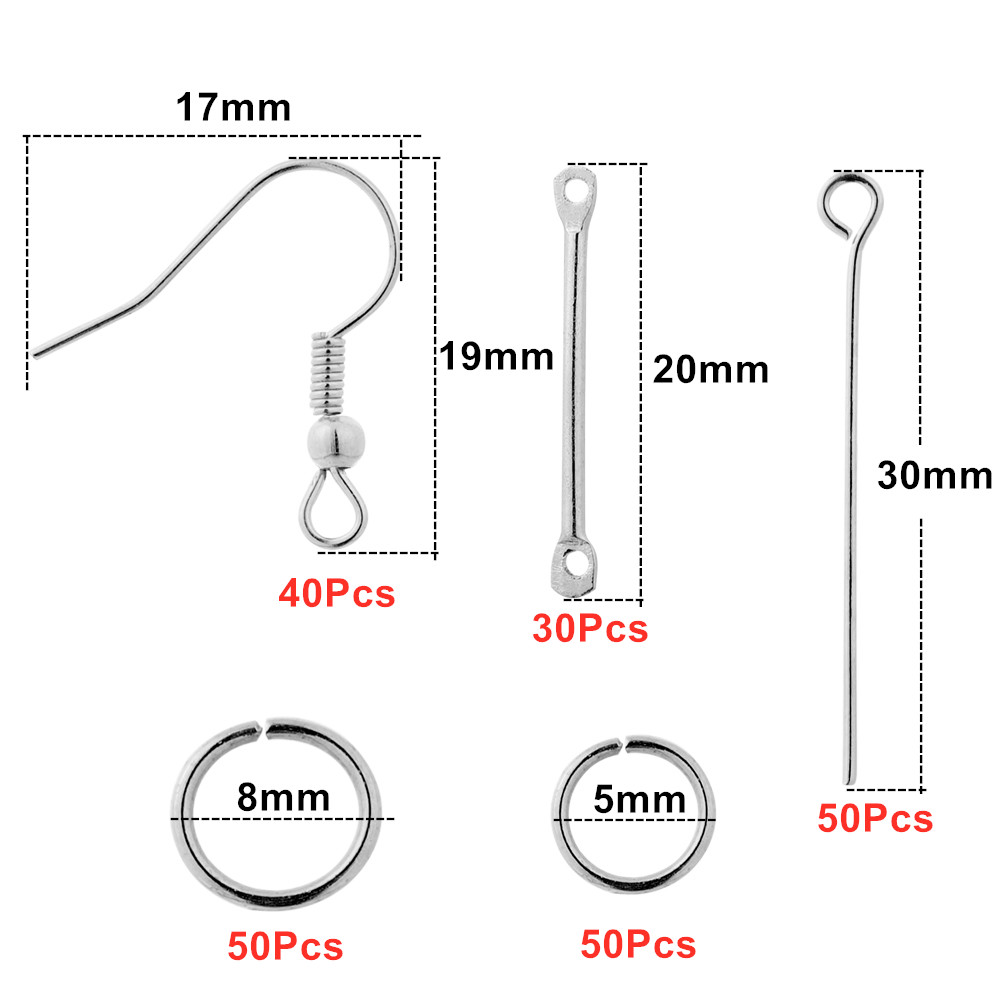 1 set aksesoris anting dan kait telinga untuk perhiasan DIY