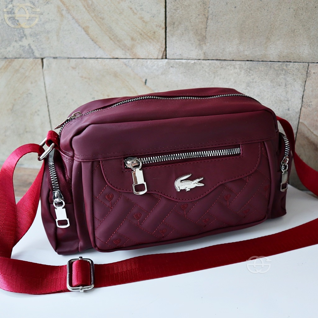 AKACI tas selempang wanita 4 ruang terbaru sling bag cewek korea nilon super AK6836 THR-6