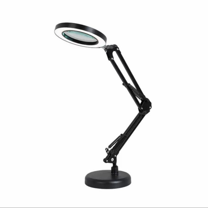 

AVPRO Desk Lamp 16cm Led Ring with 8x Magnifying Glass w Base 15cm