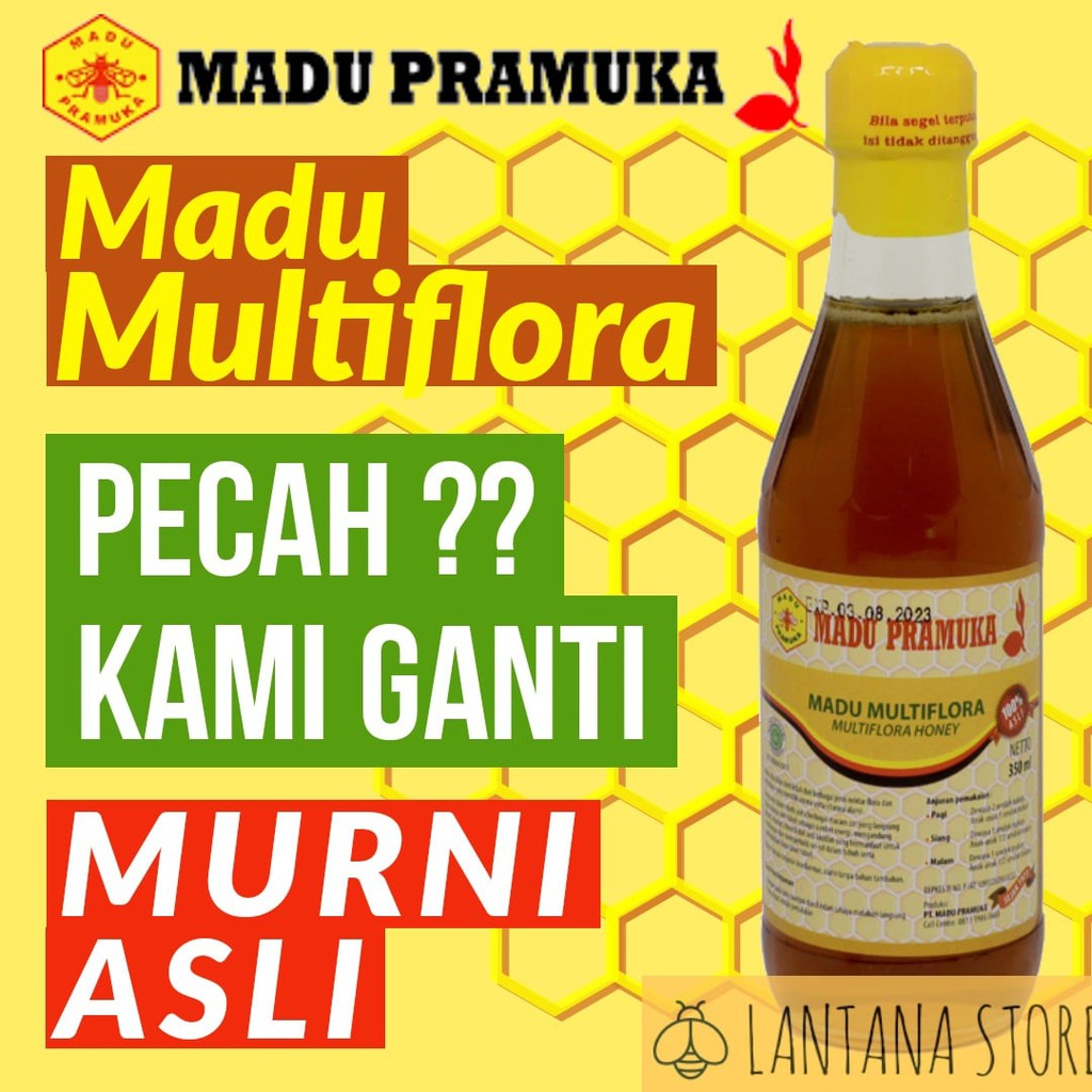 

MADU MULTIFLORA PRAMUKA 350 ML 350ML ASLI MURNI RAW HONEY MADU MENTAH