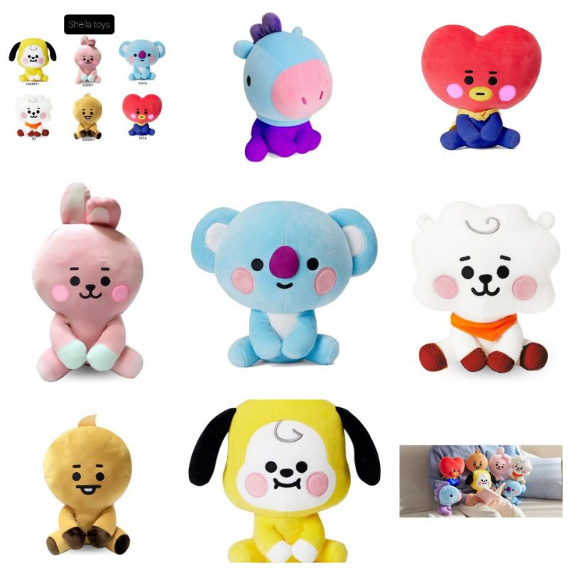 Boneka anak BTS Cute Baby Sitting BT21 Tinggi 22cm