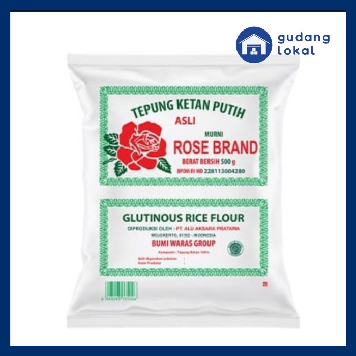 

Ketan-Beras-Tepung- Tepung Ketan Putih Rose Brand 500 Gr -Tepung-Beras-Ketan.