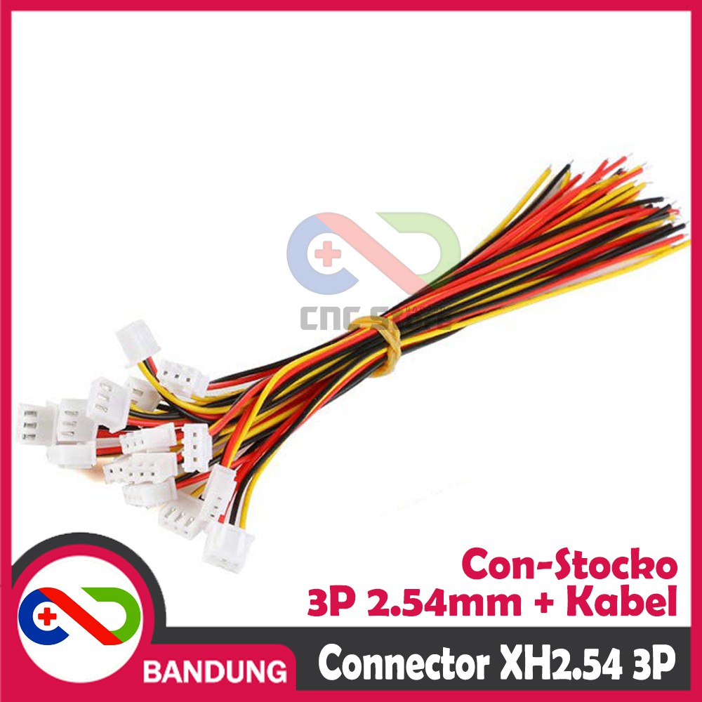 CONNECTOR XH2.54 3P PIN FEMALE 20CM CABLE JST 2.54MM SOCKET CONNECTOR STOCKO