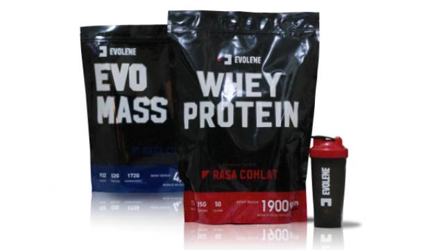 Evolene Whey Protein EVO WHEY 50 Serving / Sachet BPOM HALAL MUI COKLAT MOKA Evo Whey