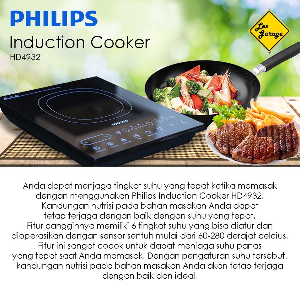 KOMPOR LISTRIK INDUKSI PHILIPS  HD4902 / HD 4902 / HD-4902 [1 TUNGKU] (GARANSI RESMI)