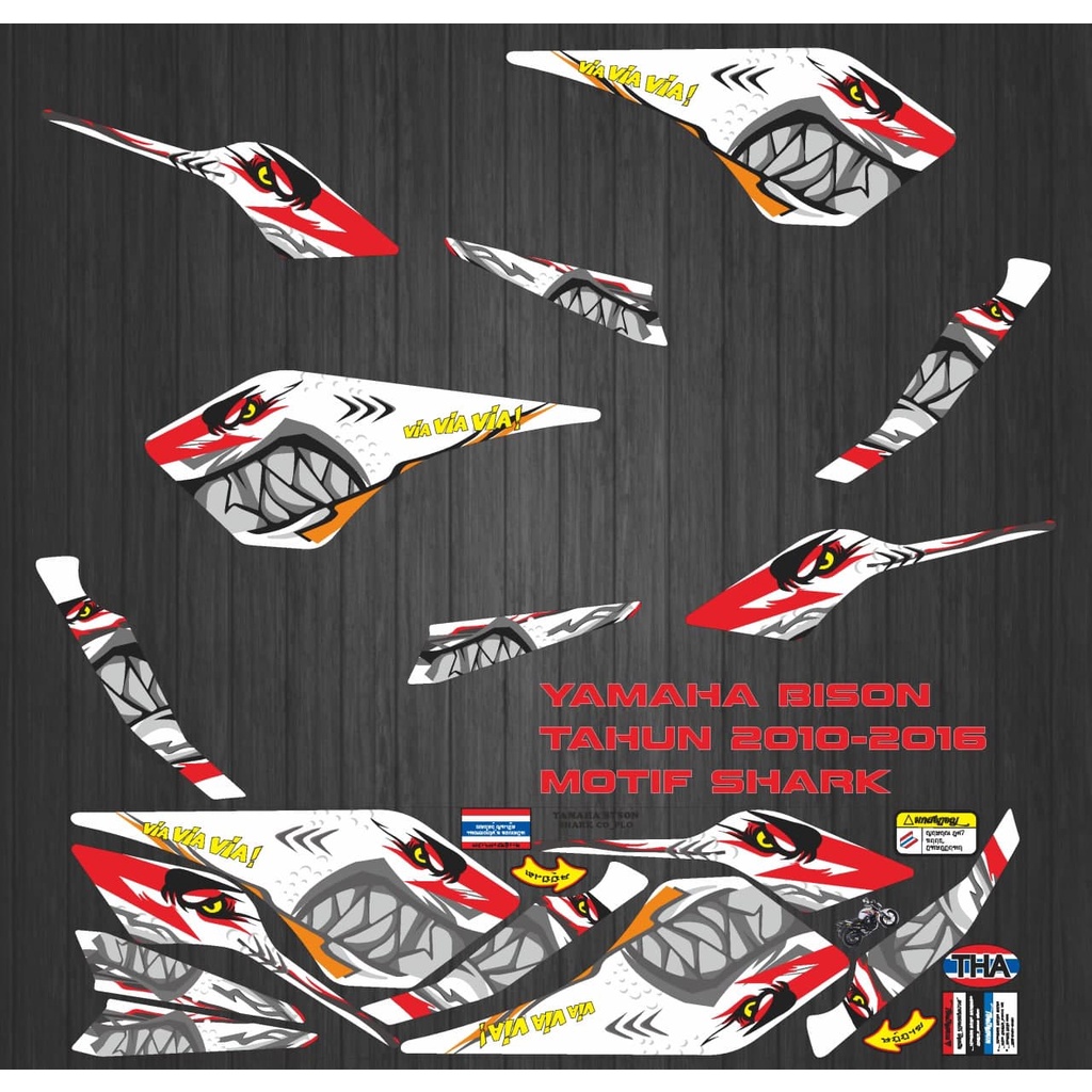 STIKER STRIPING DECAL YAMAHA BYSON TH 2010-2016 SHARK