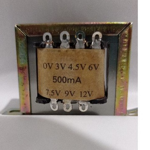 trafo 500 mA non CT/ engkel 12 volt