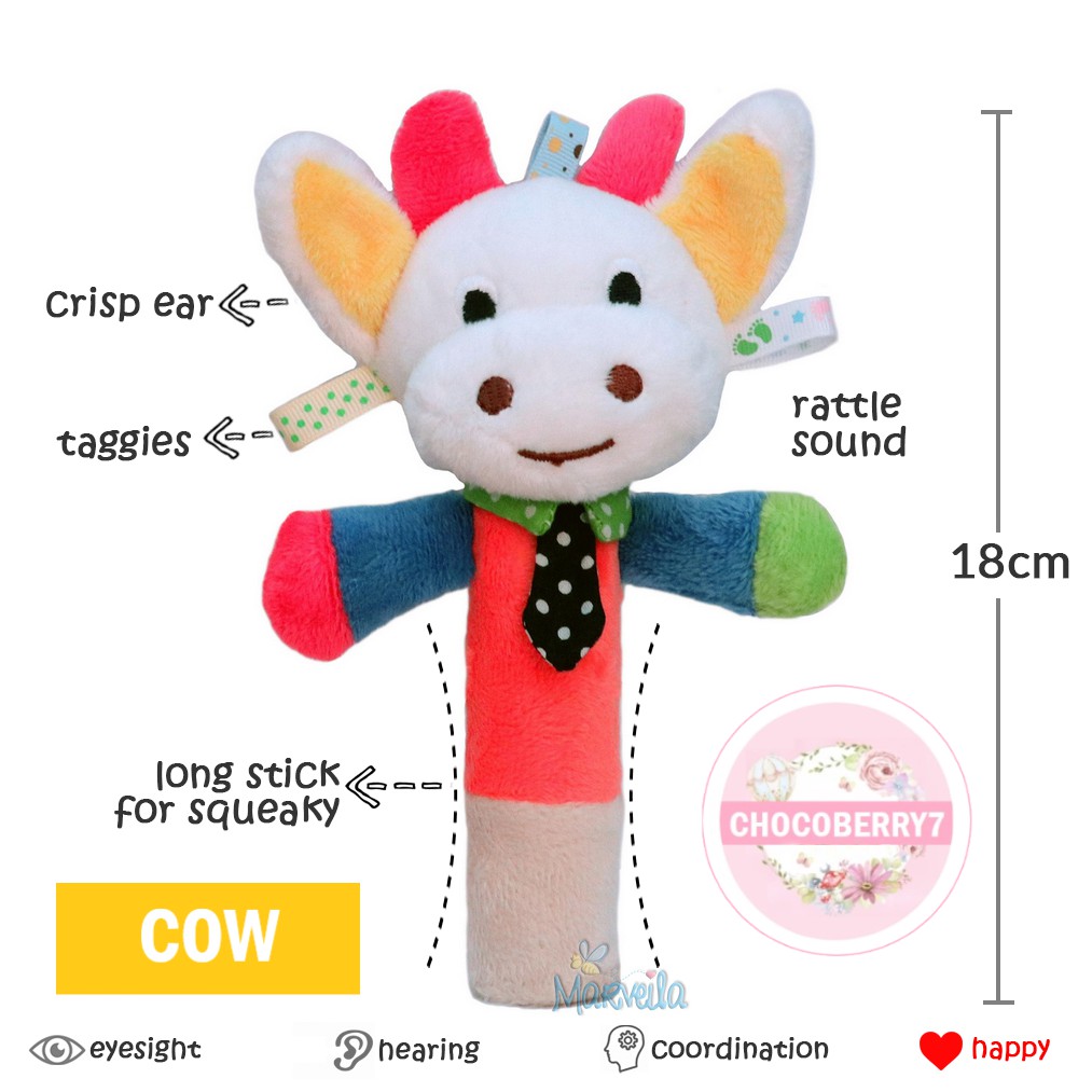 Marveila Rattle Squeeze Stick Taggies Mainan Tangan Bayi Baby Rattles