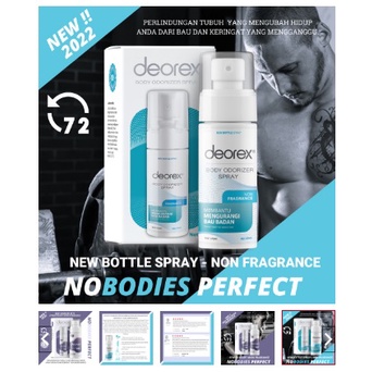 Deorex Body Odorizer Spray 60 Ml (New 2022) /Body Spray/Penghilang Bau Ketiak