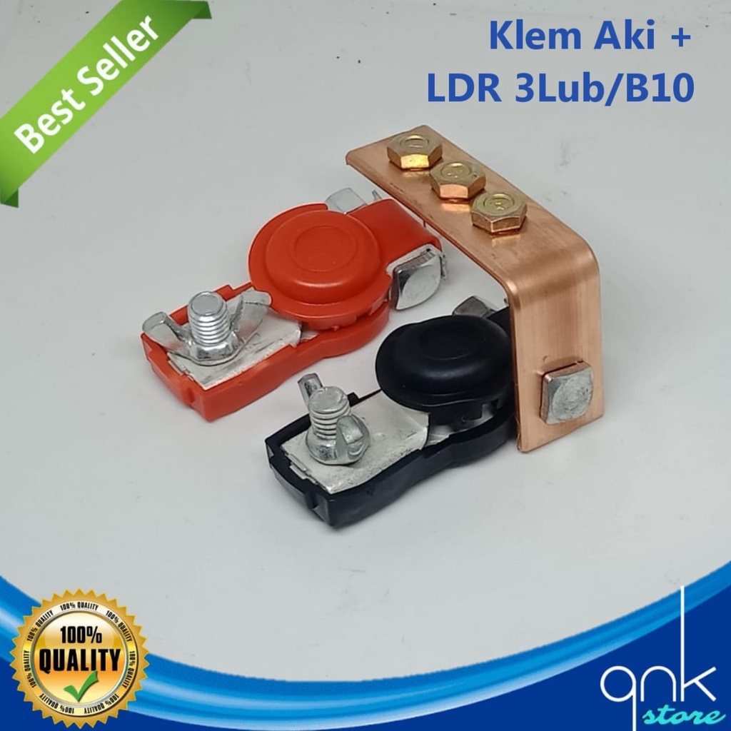 Klem Aki Mobil 1 Set Klem + Plat Tembaga Klem Aki Besar Klem Aki Kecil