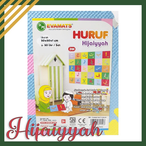 Puzzle Matras EVAMAT Hijaiyyah Huruf Arab Hijaiyah Alas Lantai Mainan Anak Bayi Edukasi EVA Spon