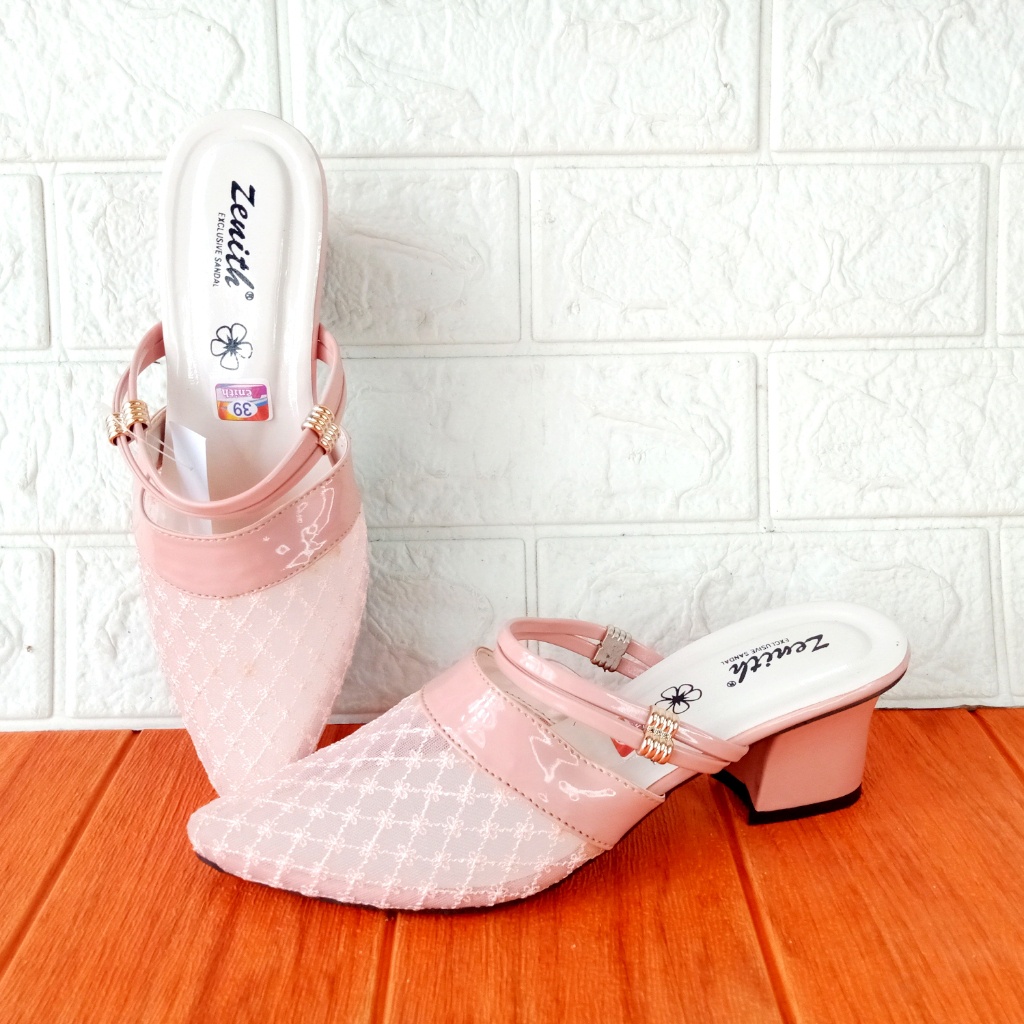 Z_eni_th Slop Furing 01 Sandal Wanita Hak 6 Cm Size 37-41 Salem