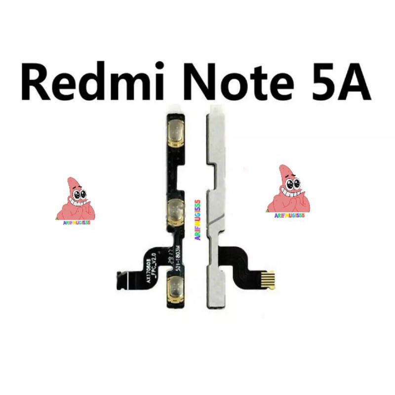 Flexible Flex Tombol on off Power+Volume Xiaomi Redmi Note 5a Original