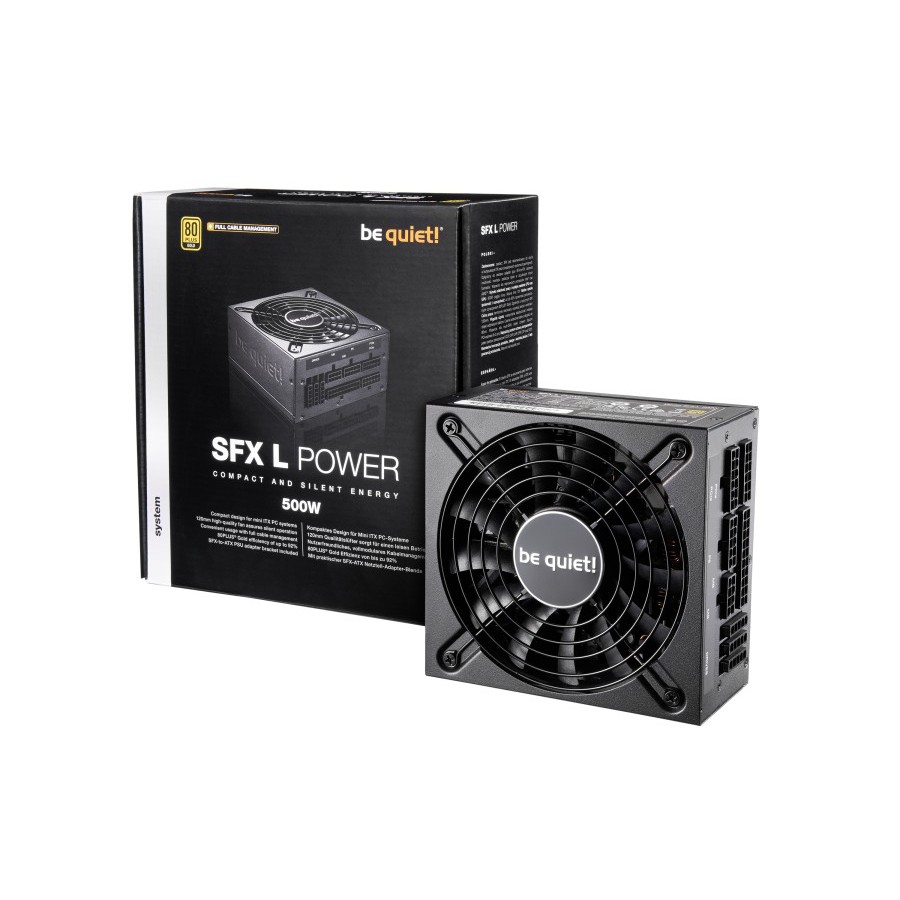 be quiet! SFX-L POWER 500W - 80+ Gold Certified - 3 Years Warranty - Number 1 PSU in Germany